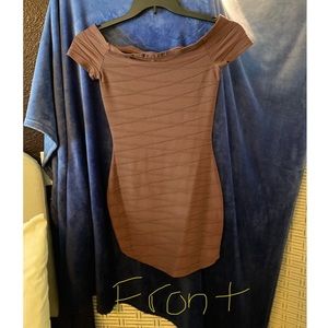 Strapless mini dress- color Mauve